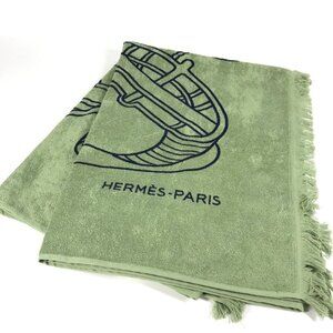 Hermes Towel Yachting Plage Teresa Cotton Green